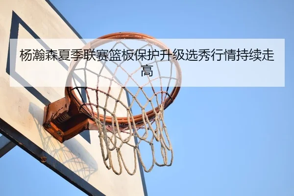 杨瀚森夏季联赛篮板保护升级选秀行情持续走高